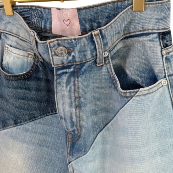 Revice Denim Patchwork High Waist Straight Leg Jeans Size 24 | Y2K Vintage Style - Picture 6 of 15